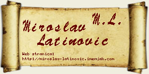 Miroslav Latinović vizit kartica